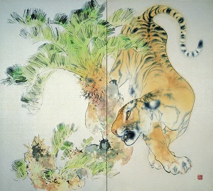竹内栖鳳「雄風」など京都市美術館所蔵品展「動物パラダイス」8 竹内栖鳳「雄風」など京都市美術館所蔵品展「動物パラダイス」8